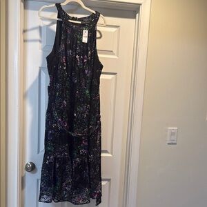 Lane Bryant Multicolor Floral Midi Dress